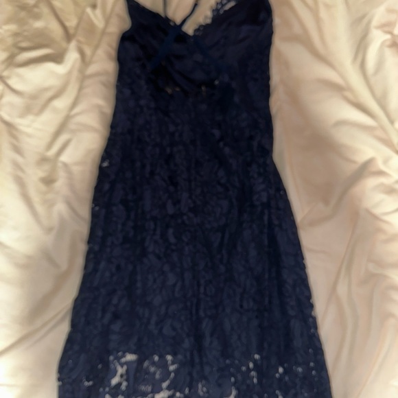 Flirting with Desire Navy Blue Lace Bodycon Dress - Picture 8 of 12